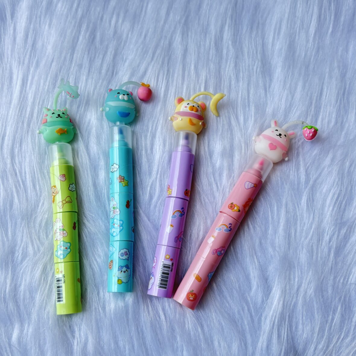 Cute cat set of 3 highlighter pens