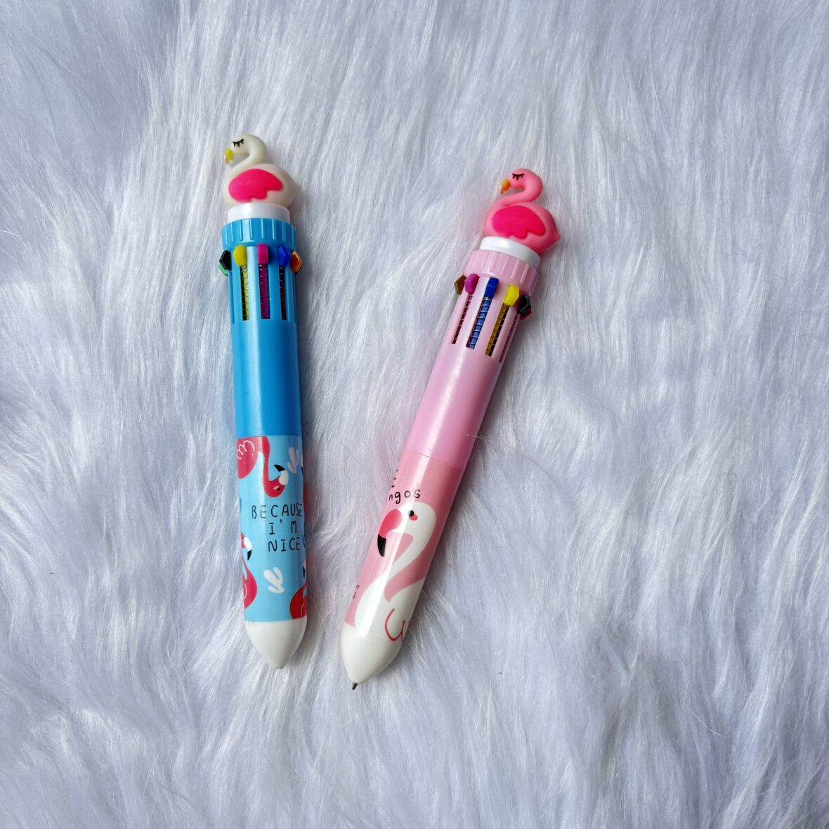 10 in 1 colour cute swan pens