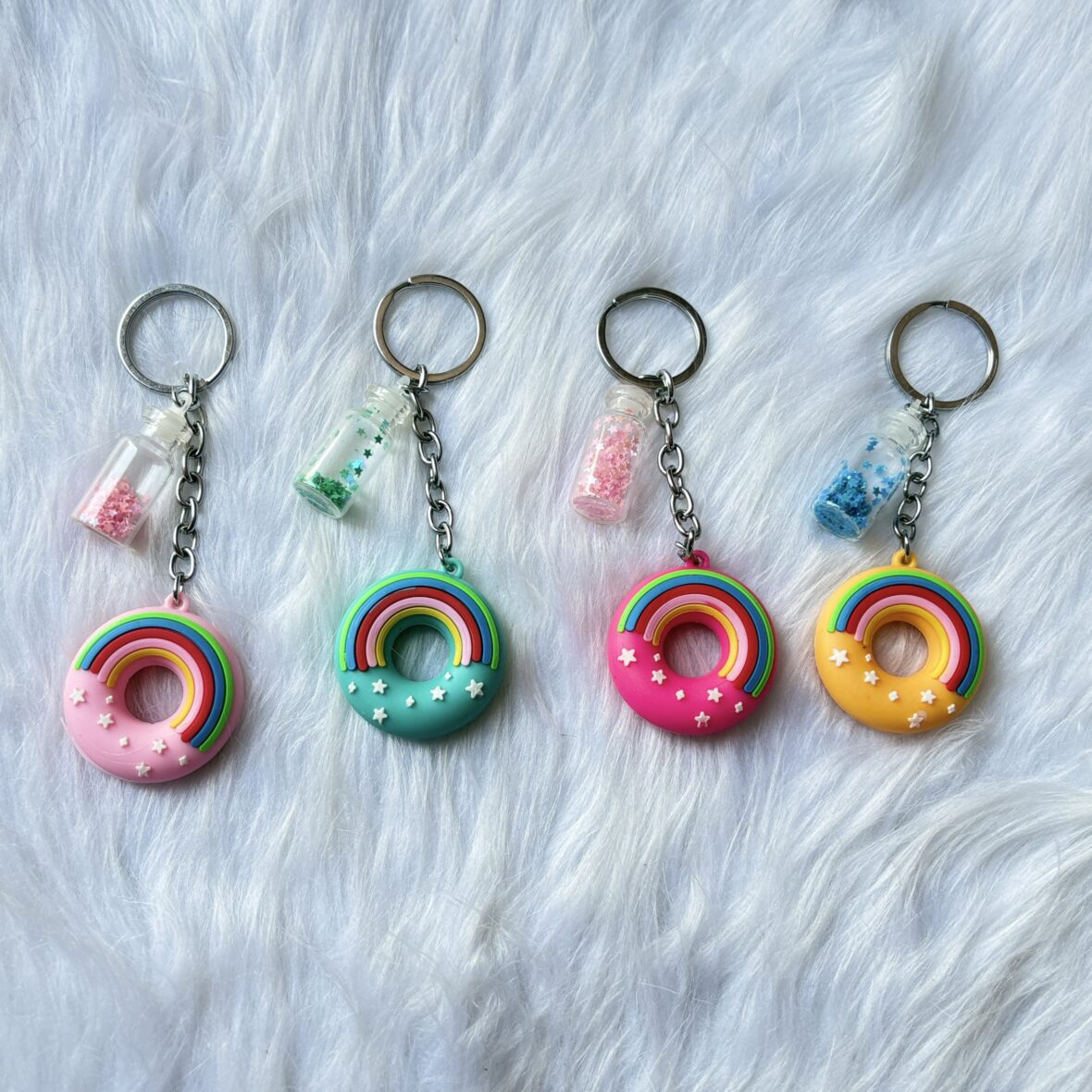 Donut with charm keychain