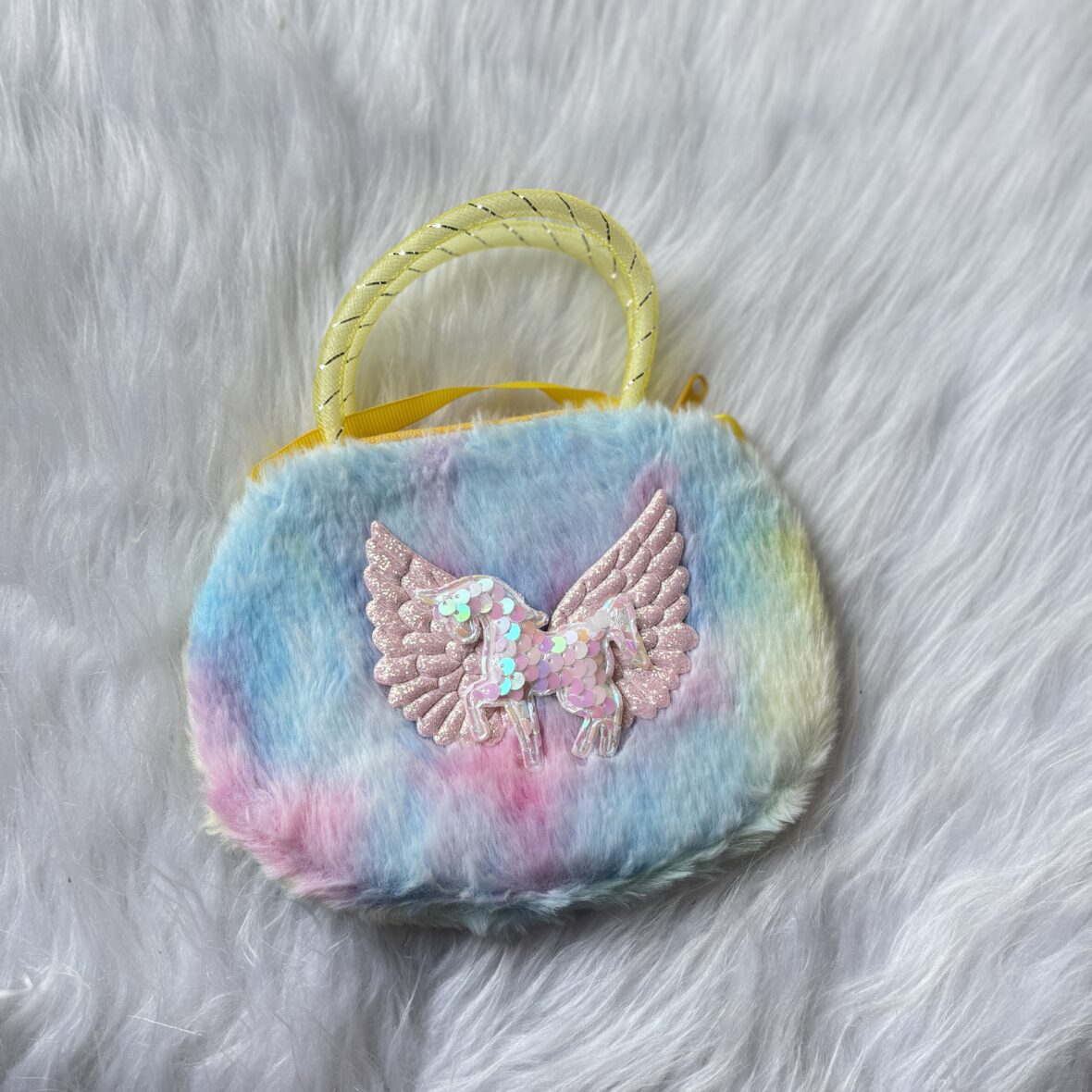 Cute fur mini sling bag on sale