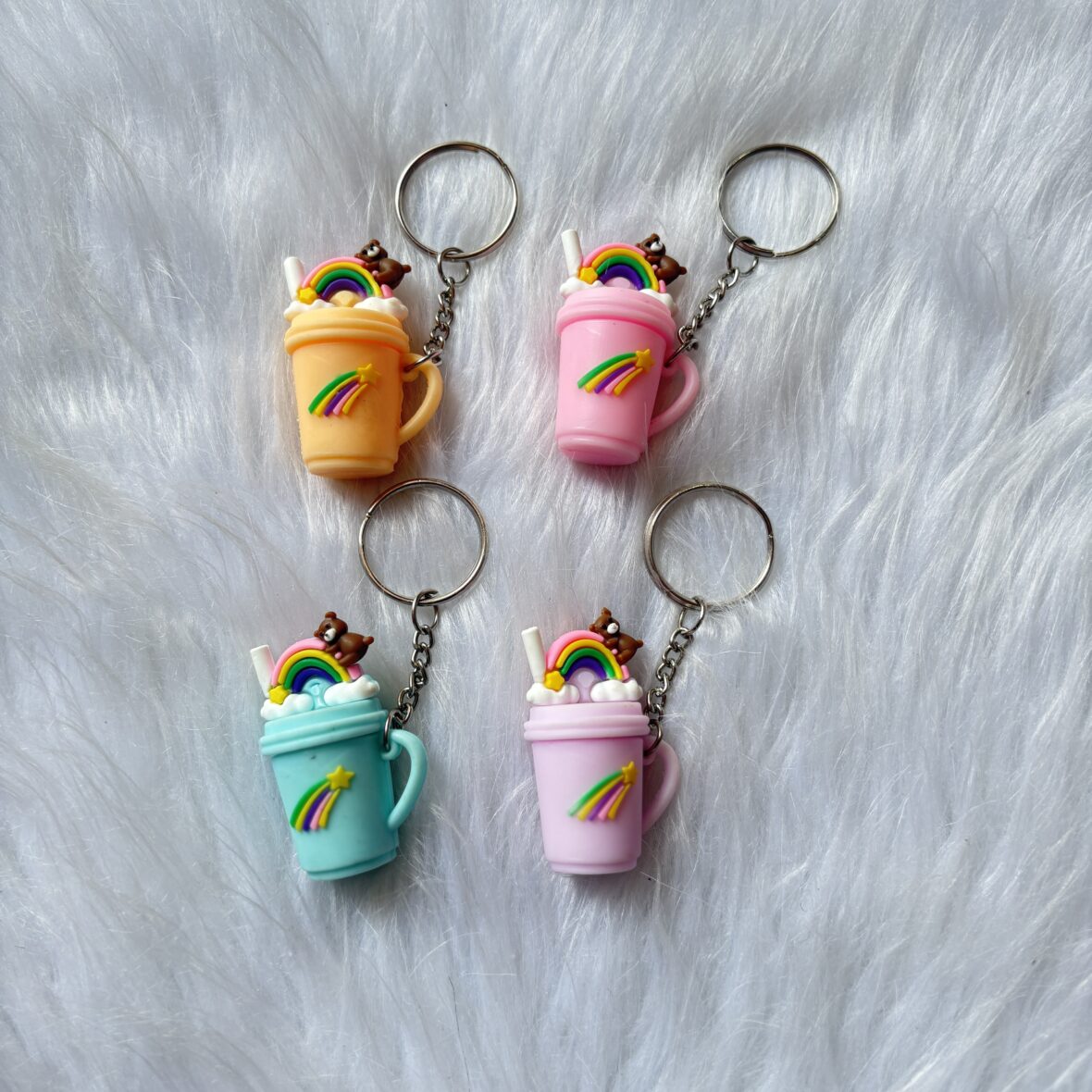 Cute bear on sipper keychain