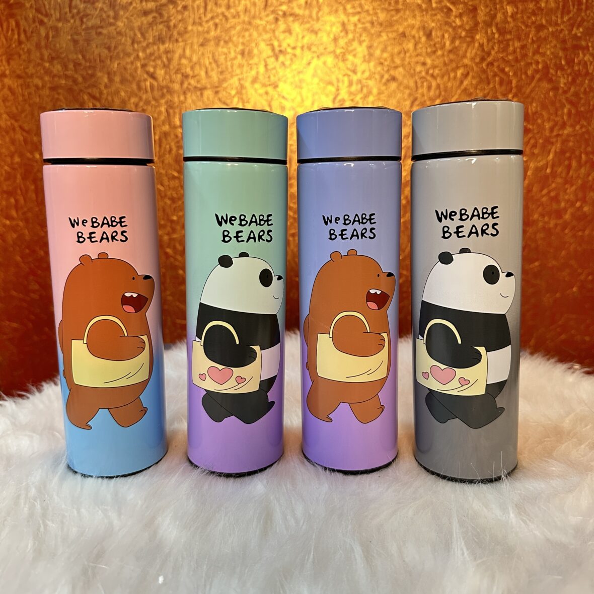We bear temperature display flask bottle half litre