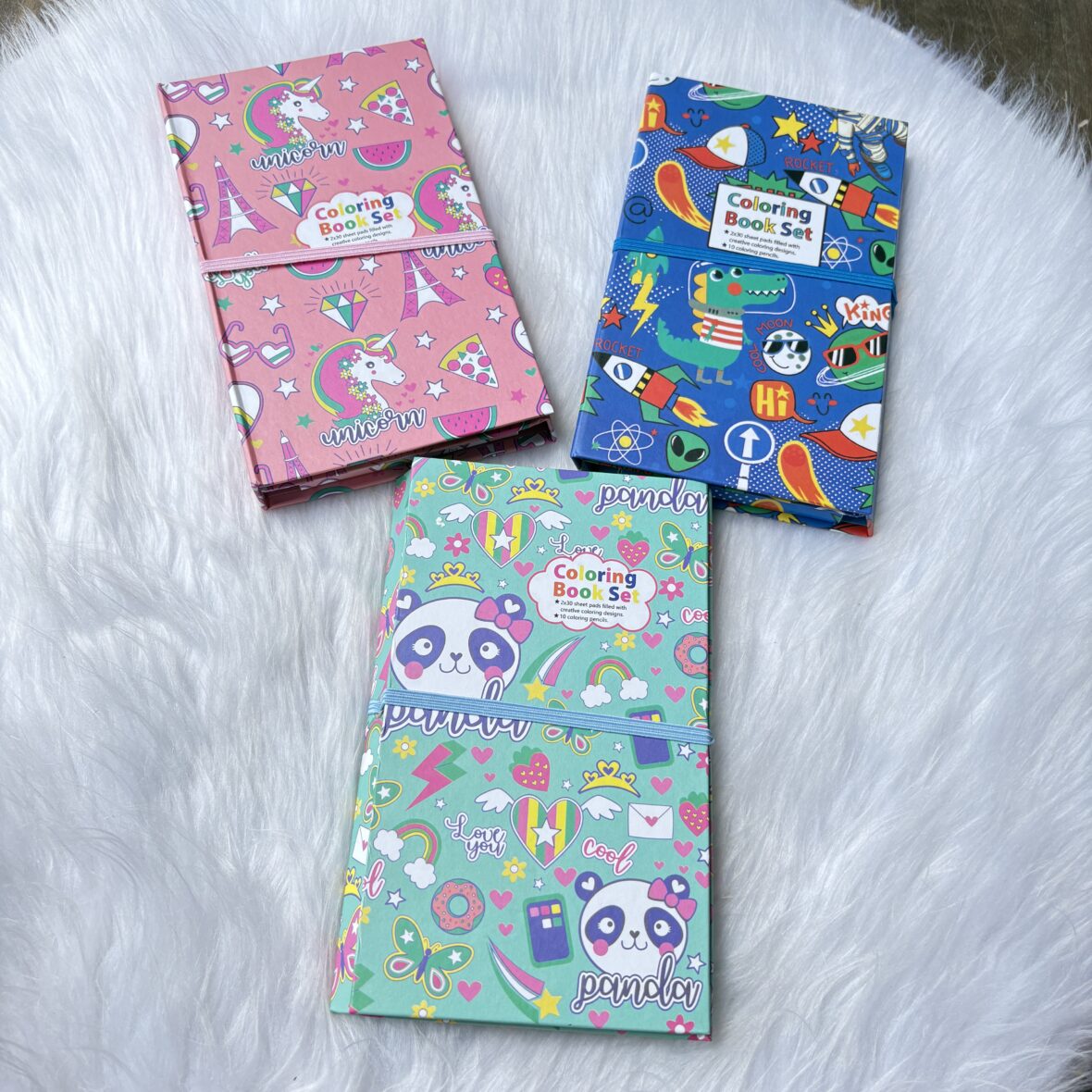 Colouring book with Pencils and Scratch notepad