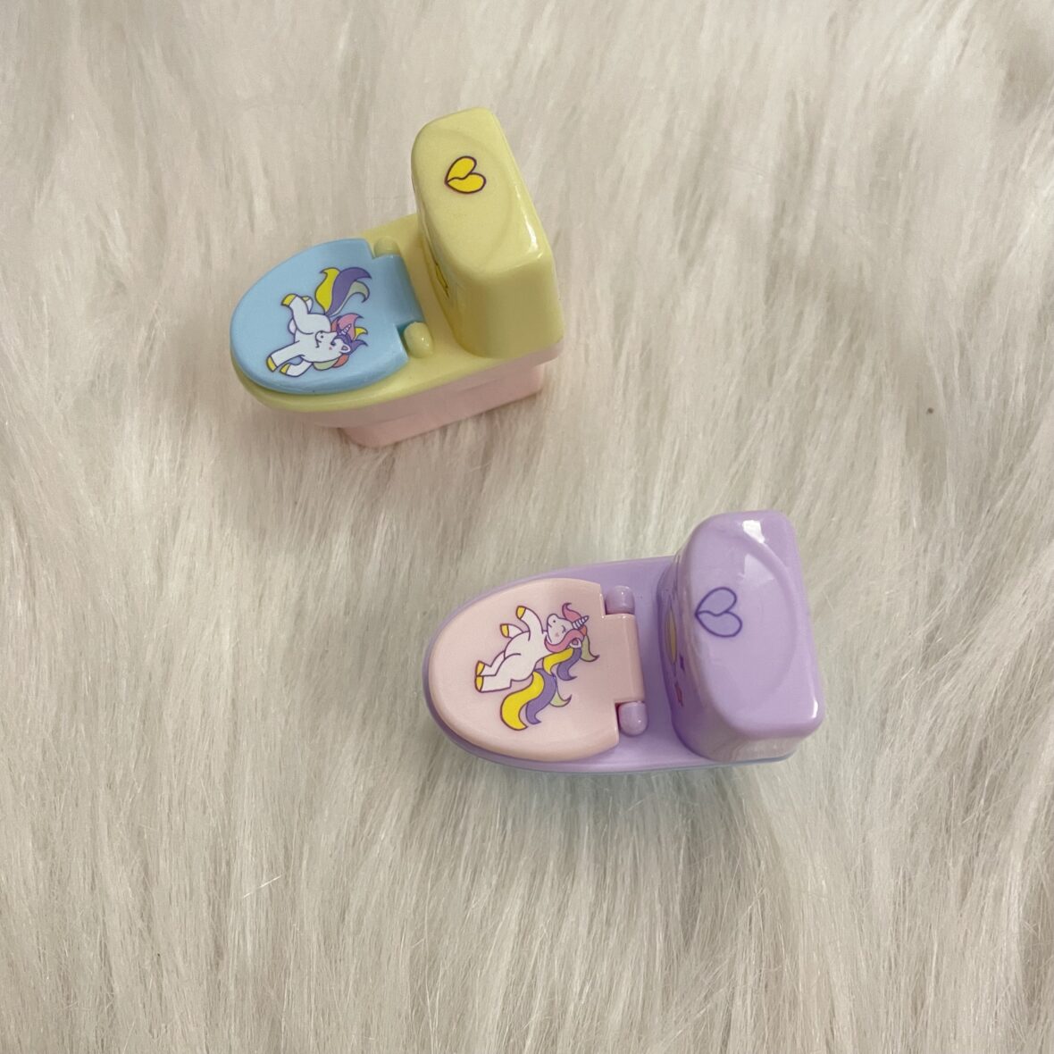 Unicorn potty eraser and sharpner on sale