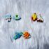 Space theme 2pc erasers random