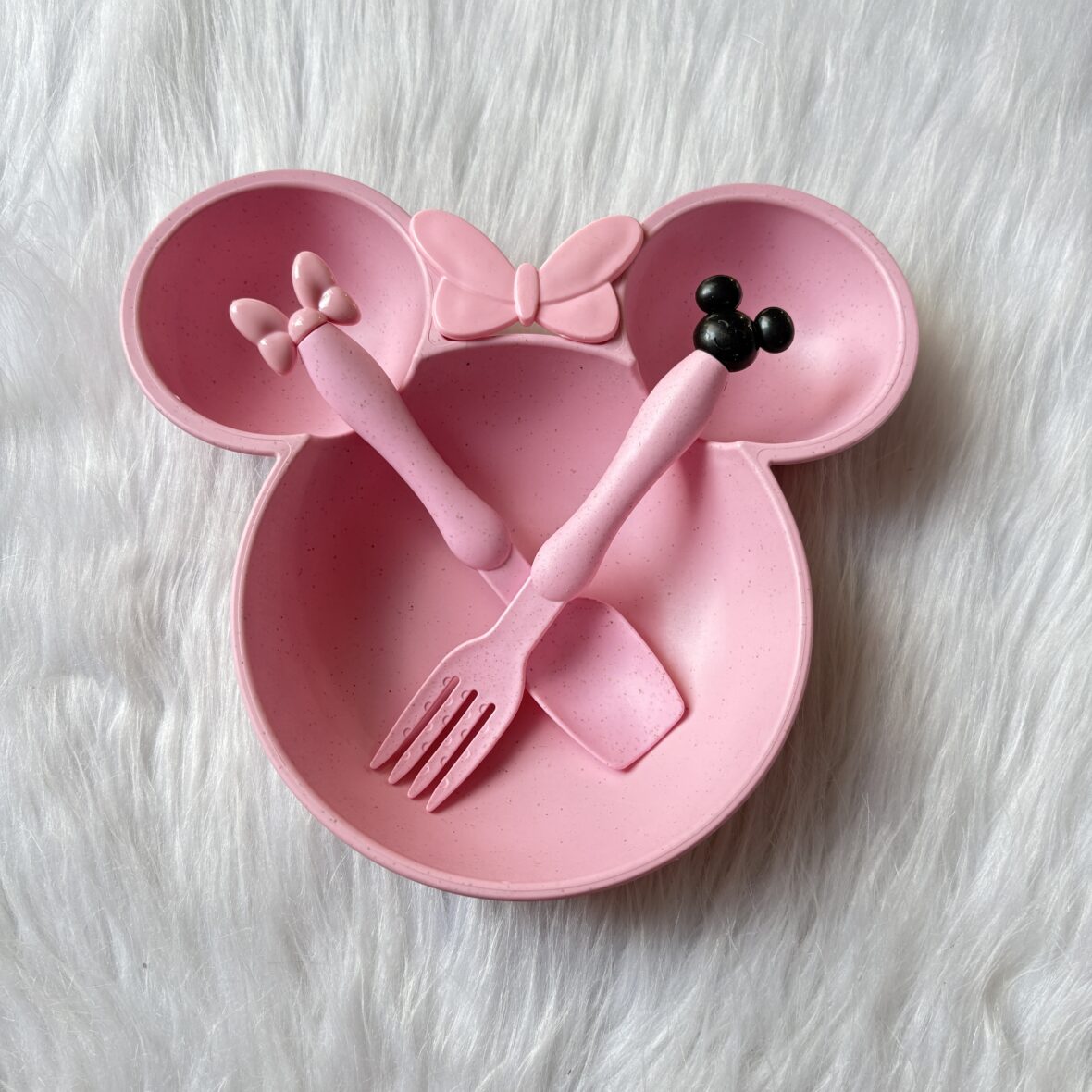 Premium bamboo fiber Mickey plate set